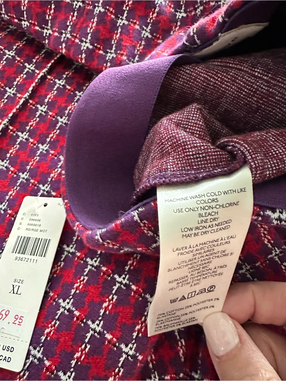 Maeve Margot Cropped Plaid Pants NWT - Picture 6 of 8